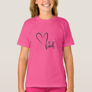 Camiseta Sé amable, amabilidad, amor, corazón rojo, camiset