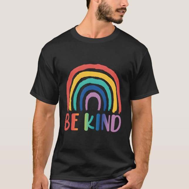 Camiseta Sé amable arcoiris elige bondad (Anverso)