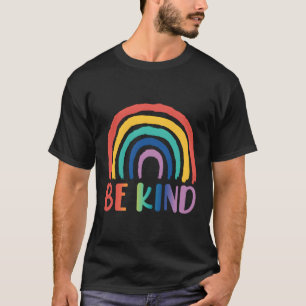 Camiseta Sé amable arcoiris elige bondad