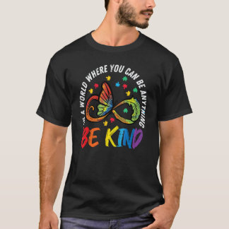 Camiseta Sé Amable Autismo Infinito Mariposa Conciencia Hom