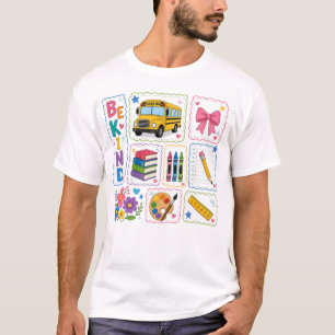 Camiseta Sé Amable Autobús Escolar Lindo Regreso a Clases