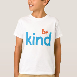 Camiseta Sé amable azul y Naranja