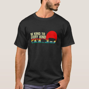 Camiseta Sé Amable Con Cada Especie Vegano Vegetariano Retr