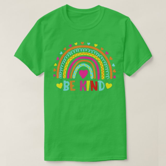 Camiseta Sé amable con el arcoiris InspiradorChicas (Diseño del anverso)