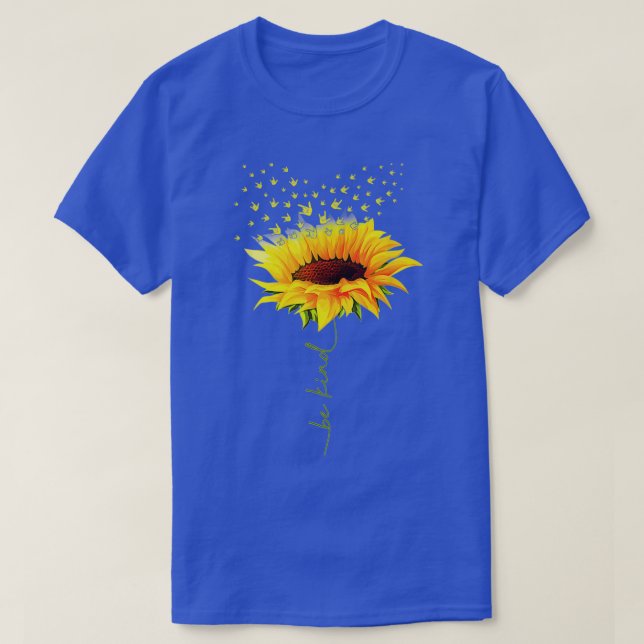 Camiseta Sé amable con el girasol hippie que te amo Rótulo  (Diseño del anverso)