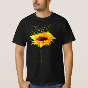 Camiseta Sé amable con el girasol hippie que te amo Rótulo