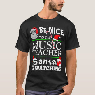 Camiseta Sé amable con el profesor de música negro