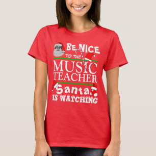 Camiseta Sé amable con el profesor de música rojo