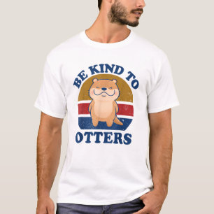 Camiseta Sé Amable Con Las Nutrias Hombres Mujeres Niños Ni