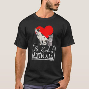 Camiseta Sé Amable Con Los Animales Gato Mujeres Gatitas Ma