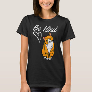 Camiseta Sé amable con los niños del gato Naranja del Día d