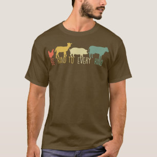 Camiseta Sé Amable Con Todo Tipo De Vegetari Funny Retro Vi
