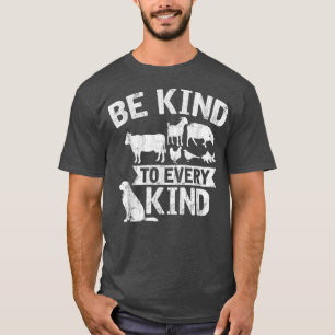 Camiseta Sé Amable Con Todo Tipo De Vegetariano Vintage Mot
