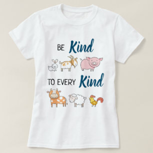 Camiseta Sé amable con todos los lindos animales personaliz