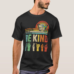 Camiseta Sé Amable Conciencia del Autismo Mamá Papá Abuela