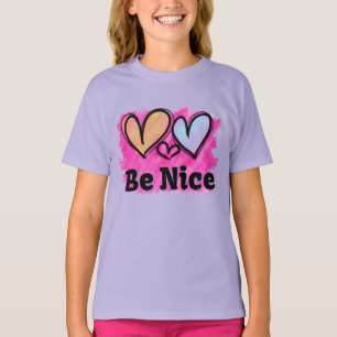 Camiseta Sé Amable Corazones Acuarela