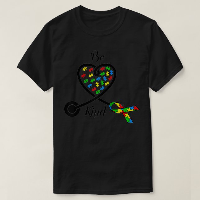 Camiseta Sé amable de amar a la enfermera Cinta Rompecabeza (Diseño del anverso)