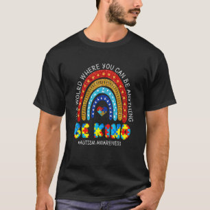Camiseta Sé amable de la conciencia del autismo Leopardo Ar