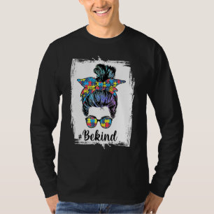 Camiseta Sé amable de la conciencia sobre el autismo Mujere