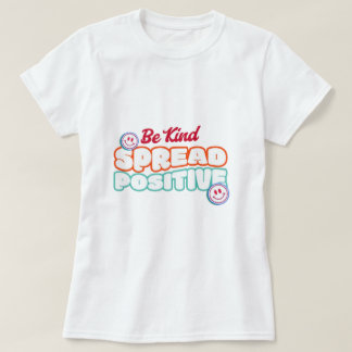 Camiseta Sé Amable Difunde Positividad Cara Sonriente Retro