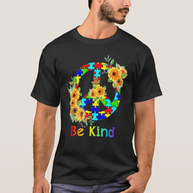 Camiseta Sé Amable Girasol Mes de Concientización sobre el  (Anverso)