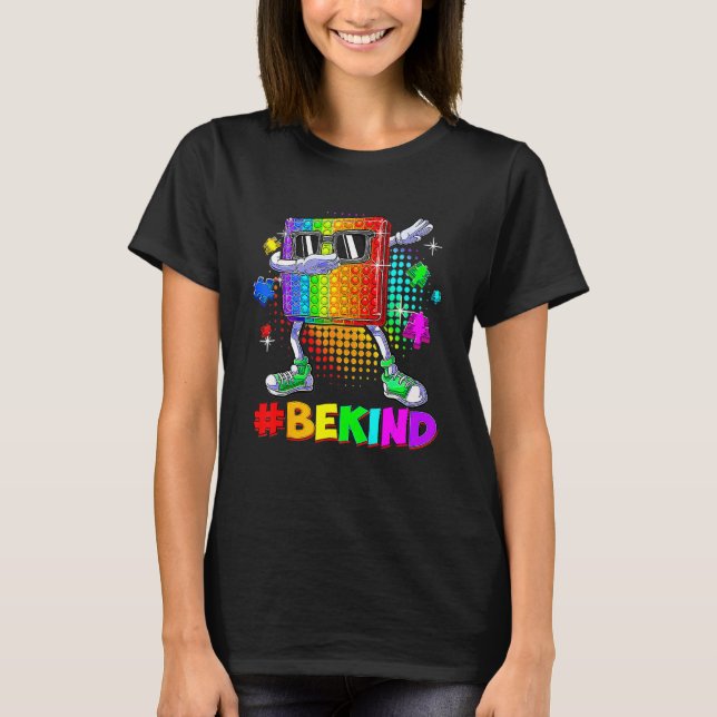Camiseta Sé Amable Haciendo Pop It Pieza De Rompecabezas Co (Anverso)