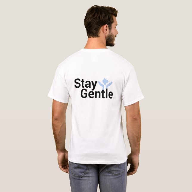 Camiseta Sé amable, mantente suave - Inspirador (Reverso completo)