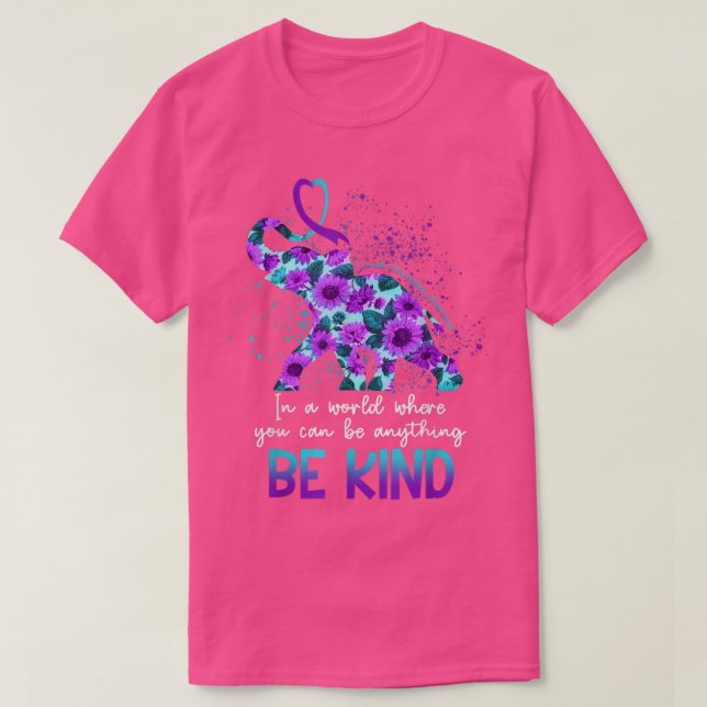 Camiseta Sé amable prevención del suicidio conciencia Ele d (Diseño del anverso)