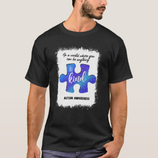 Camiseta Sé Amable Rompecabezas Azul Conciencia del Autismo