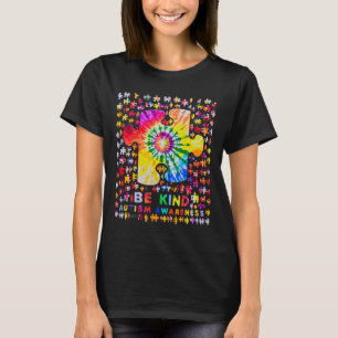 Camiseta Sé Amable Rompecabezas Tie Dye Conciencia del Auti