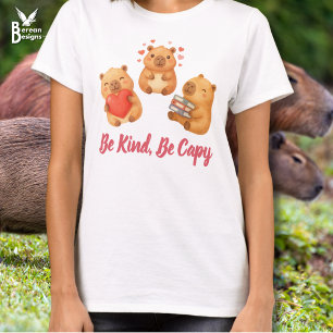 Camiseta SÉ AMABLE SÉ CAPYBARA Adorable Capybara Acuarela