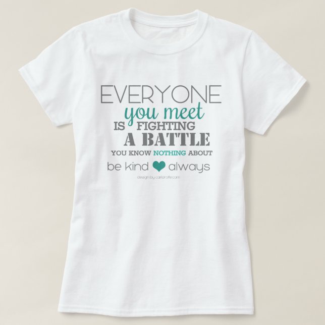 Camiseta Sé amable siempre (aqua) (Diseño del anverso)