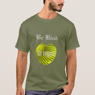 Camiseta Sé Amable Ve Vegano Motivación Eslogan Personaliza