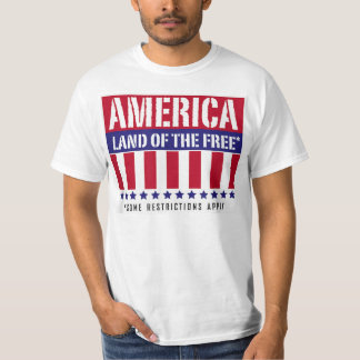 Camiseta Se aplican las restricciones a la tierra de los Es
