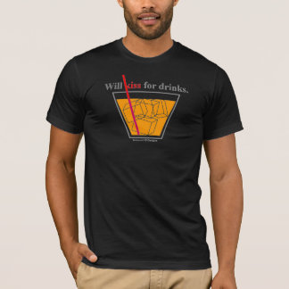 Camiseta Se besará para las bebidas