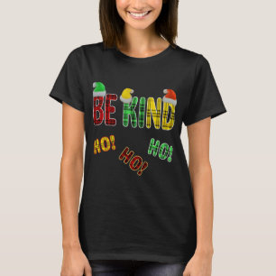 CAMISETA SÉ BUENO HO HO HO DIVERTIDO PLAID DE NAVIDAD CITA