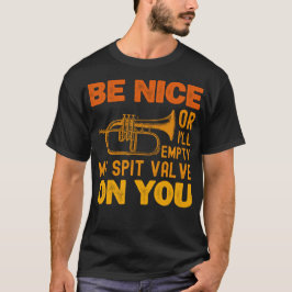Camiseta Sé bueno o te voy a vaciar la válvula de espiga en
