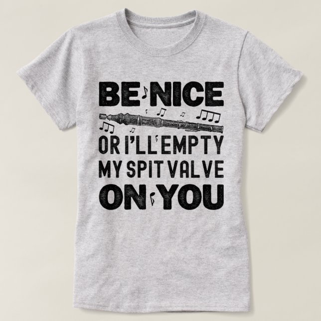 Camiseta Sé bueno o voy a vaciar mi flageolet de válvula de (Diseño del anverso)
