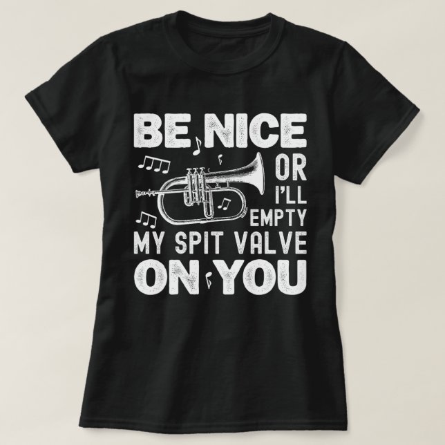 Camiseta Sé bueno voy a vaciar mi válvula de espiga flugelh (Diseño del anverso)