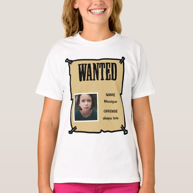 Camiseta Se busca a un chico lindo Personalizado Rótulo y u (Anverso)