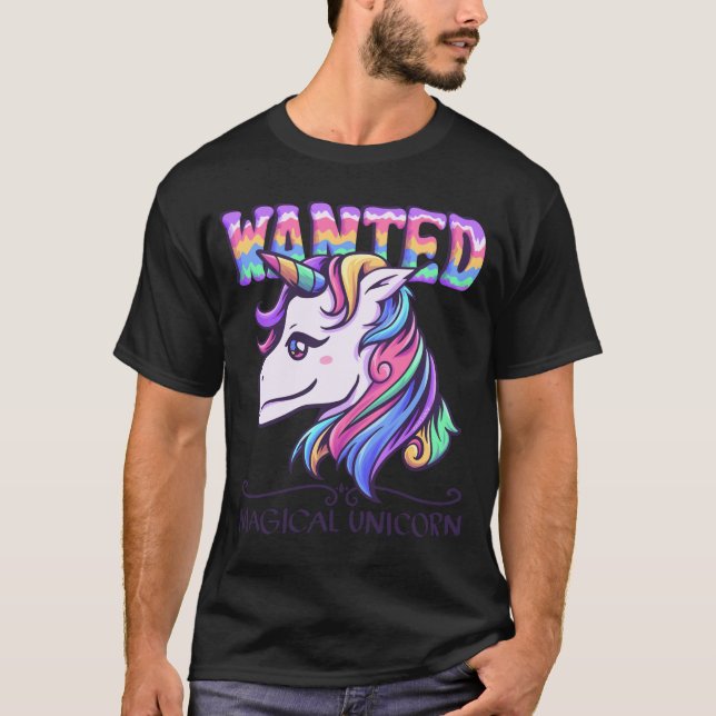 Camiseta Se busca caballo magico unicornio (Anverso)