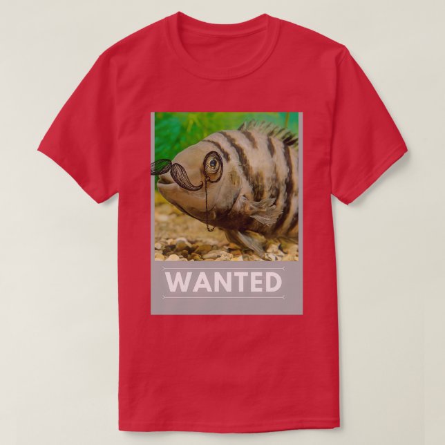 Camiseta Se busca convicto (Diseño del anverso)