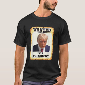 Camiseta Se busca Donald Trump para presidente Bandera Vi d
