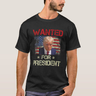 Camiseta Se busca Donald Trump para presidente Bandera Vi d