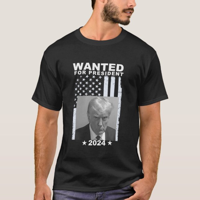 Camiseta Se Busca El Disparo De Donald Trump Para El Presid (Anverso)