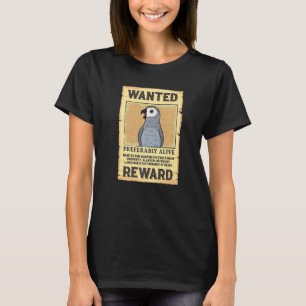 Camiseta Se busca loro Poster en gris africano