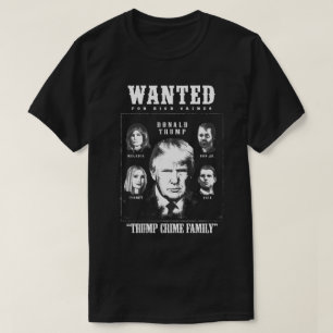 Camiseta Se busca Poster de la familia Trump Crime