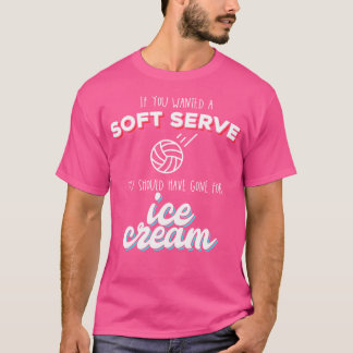 Camiseta Se busca un moño de voleibol divertido con helado