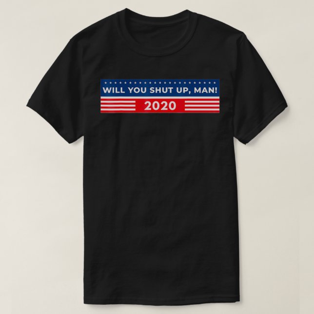 Camiseta ¿Se callará, gracioso debate presidencial 20? (Diseño del anverso)
