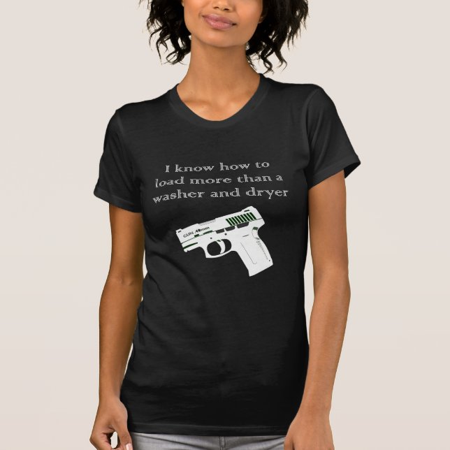 Camiseta Sé cargar más que una lavadora y un secador (Anverso)
